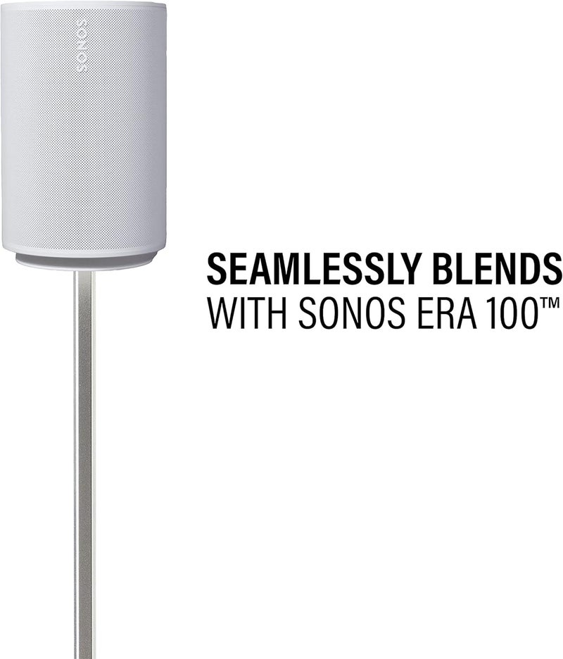Sanus Height-Adjustable Speaker Stand for Sonos Era 100™ (White) - WSSE1A1-W2 - Image 1